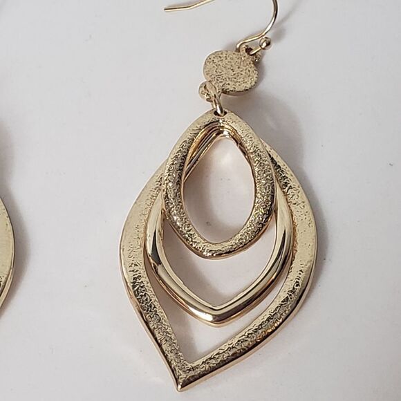 AVON Goldtone Double Luxe Loop French Hook Earrings - Picture 4 of 7